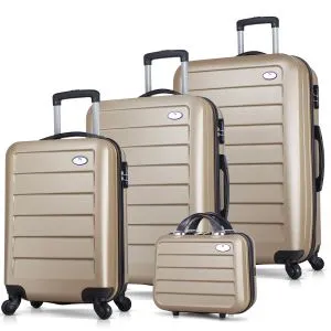 8435 Gold Suitcase Set (4 Pieces)