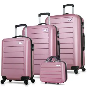8442 Rose Gold Suitcase Set (4 Pieces)