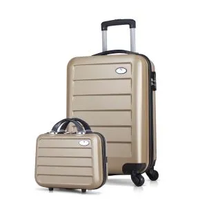 8473 Gold Suitcase Set (2 Pieces)