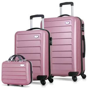 8565 Rose Gold Suitcase Set (3 Pieces)