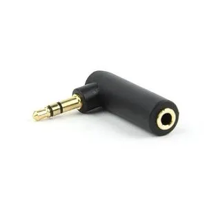 A-3.5M-3.5FL Gembird 3.5 mm stereo audio right angle adapter, 90°
