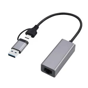 A-USB3AC-LAN-01 Gembird USB 3.1 + type-C Gigabit network adapter, space grey (Alt: A-CMU3-LAN-05)