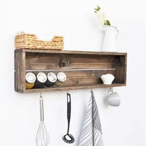 Aa072 Walnut Kitchen Shelf