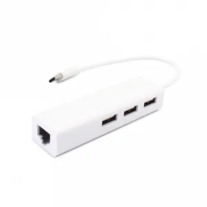 Adapter Type C na 3 USB 2.0 + RJ45 (100Mb) JWD-T4