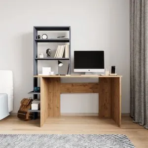 Aden - Oak, Anthracite Oak
Anthracite Study Desk & Bookshelf