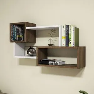 Afro - White, Walnut White
Walnut Wall Shelf