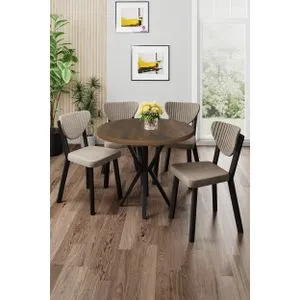 Agnes - Baroque, Cappuccino Baroque
Cappuccino Dining Table &amp; Chairs Set (5 Pieces)