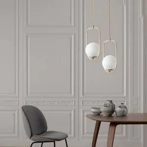Ahu 2 Li Tepsili Beyaz Camlı Eskitme Sarkıt White
Copper Chandelier