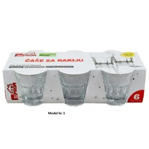 Čašice 6/1 staklo za rakiju 380232