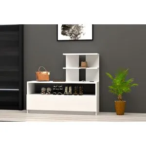 Airy - White White Shoe Cabinet