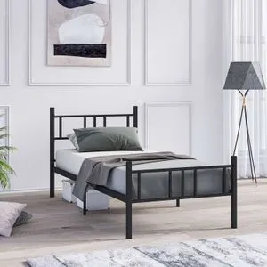 Akın - Crni krevet 90x190 cm