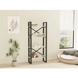 Alaro Modern White
Black Bookshelf