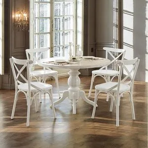 Albero18 White
Oak Dining Table & Chairs Set (5 Pieces)