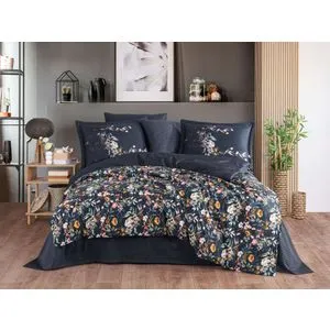 Alessia Ekskluzivni Set Posteljine od Tamnoplave Satena