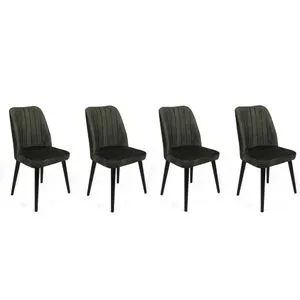 Alfa-432 V4 Set Stolica u Khaki i Crnoj (4 Komada)