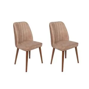 Alfa-463 V2 Beige
Walnut Chair Set (2 Pieces)