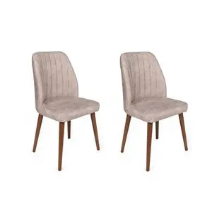 Alfa-465 V2 Mink
Walnut Chair Set (2 Pieces)