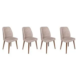 Alfa-465 V4 Mink
Walnut Chair Set (4 Pieces)