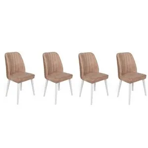 Alfa-493 V4 Mink
White Chair Set (4 Pieces)