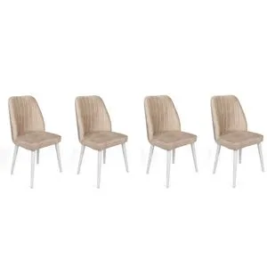 Alfa-494 V4 Beige
White Chair Set (4 Pieces)