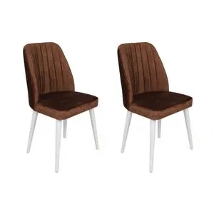 Alfa-496 V2 Brown
White Chair Set (2 Pieces)
