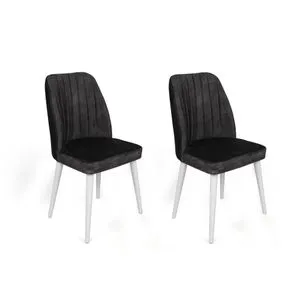 Alfa-497 V2 Anthracite
White Chair Set (2 Pieces)