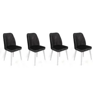 Alfa-497 V4 Anthracite
White Chair Set (4 Pieces)