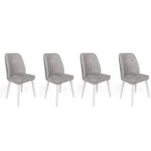 Alfa-498 V4 Grey
White Chair Set (4 Pieces)