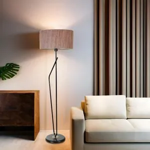 Alfa Crni Lambader sa Abajurima od Bambu