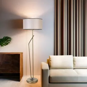 Alfa Eskitme Lambader sa Abajurima od Tkanine - Zlatna i Siva