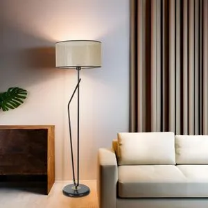 Alfa Siyah Lambader Silindir Petek Abajurlu Black
Gold Floor Lamp