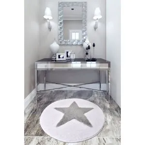 All Star - White Multicolor Acrylic Bathmat