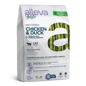 Alleva Holistic Cat Adult Chicken & Duck + Sugarcane Fiber & Ginseng Neutered 10 kg