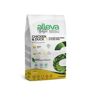 Alleva Holistic Cat Adult Chicken & Duck + Sugarcane Fiber & Aloe Vera Hairball 10 kg