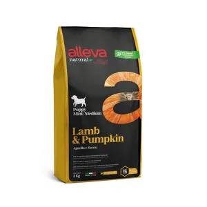 Alleva Natural Dog Puppy Lamb & Pumpkin All Breeds 2 kg