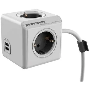ALLOCACOC PowerCube Ext.USB 4xŠuko+2USB-5V/2.1A, kabl 3m