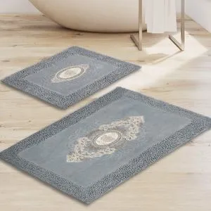 Aln_E4_303 Grey Bathmat Set (2 Pieces)