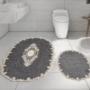 Alne4650 Anthracite Bathmat Set (2 Pieces)