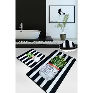 Aloevera Multicolor Bathmat Set (2 Pieces)