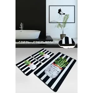 Aloevera Multicolor Set Tepiha za Kupatilo (3 Komada)