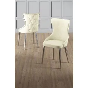 Alpa - Set stolica Chrome (6 komada) u krem boji