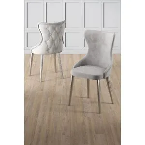 Alpa - Sivi, Hrom Sivi Set Stolica (6 Komada)