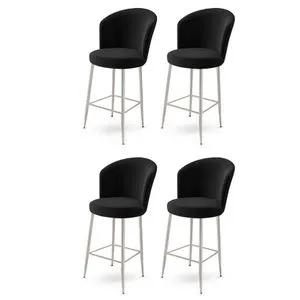 Alte - Black, Chrome Black
Chrome Bar Stool Set (4 Pieces)