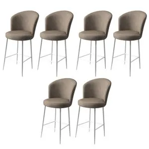Alte - Cappuccino, White Cappuccino
White Bar Stool Set (6 Pieces)