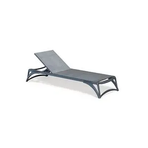 Aluminium - Dark Grey Dark Grey Sunlounger