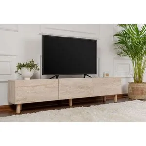 Alvin - Travertine Travertine TV Stand