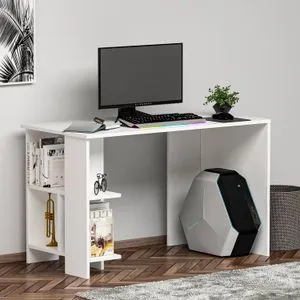 Alya - White White Study Desk