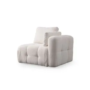 Amaris 1R - White White 1-Seat Sofa