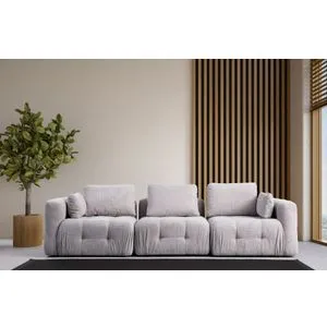 Amaris 3 Seater - Light Grey Light Grey 3-Seat Sofa