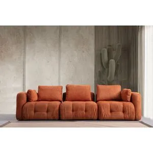 Amaris 3 Seater - Orange Orange 3-Seat Sofa